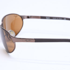 RAYBAN レイバン サングラス W3160 イタリア製 メタル ラバー ブラウン ブロンズ金具 美品 中古 4a008625