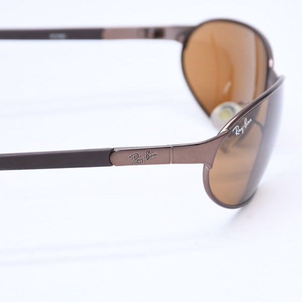 RAYBAN レイバン サングラス W3160 イタリア製 メタル ラバー ブラウン ブロンズ金具 美品 中古 4a008625