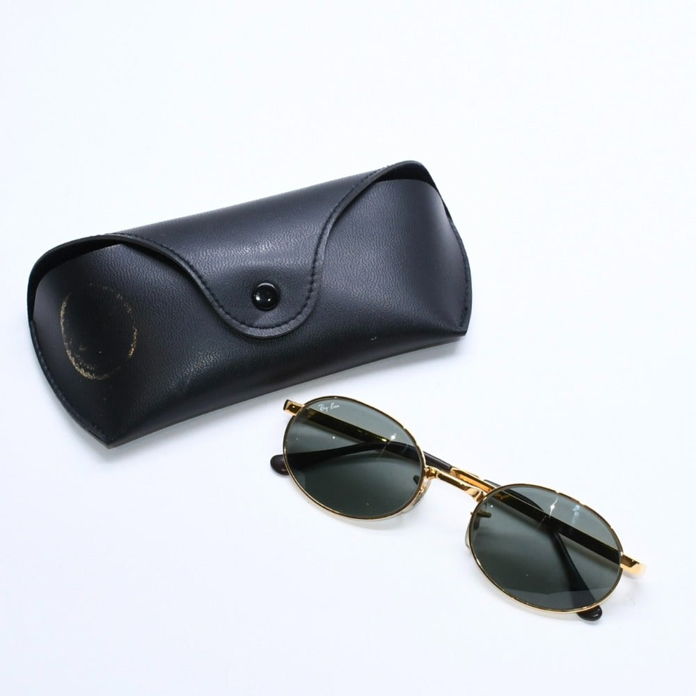 Very good condition RAYBAN oval sunglasses BY ASAP ROCKY RB3931 metal gold hardware used 4a008460