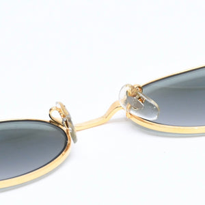 極美品 RAYBAN レイバン オーバル型 サングラス BY ASAP ROCKY RB3931 メタル ゴールド金具 中古 4a008460