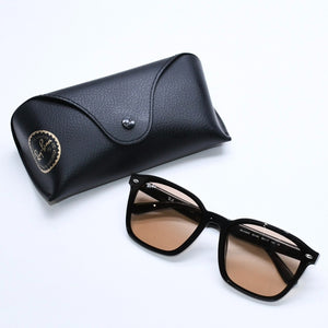 極美品 RAYBAN レイバン サングラス メガネ RB4392D アセテート メタル ブラック ブラウン ブロンズ金具 サイズ66◻︎17 中古 4a009090