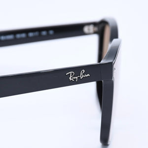 極美品 RAYBAN レイバン サングラス メガネ RB4392D アセテート メタル ブラック ブラウン ブロンズ金具 サイズ66◻︎17 中古 4a009090