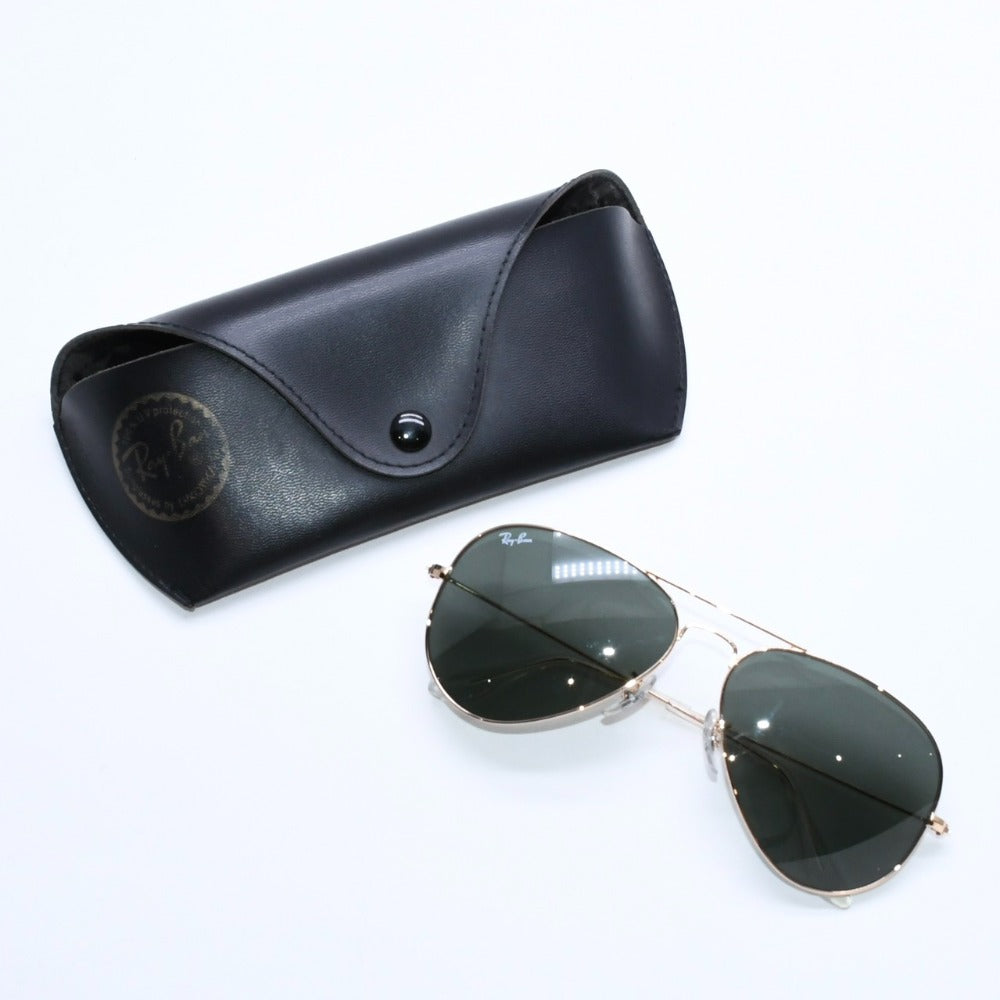 Very Good Condition Ray-Ban Sunglasses Eyewear Teardrop BR 3025 L0205 Size 58□14 135 Gold Used 4a008627