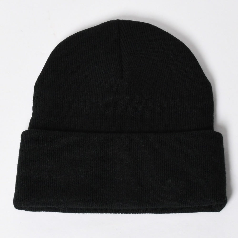New and unused CHROME HEARTS Acrylic Beanie Knit Cap ONE SIZE 22cm CH Plus Black White Used 4a009211