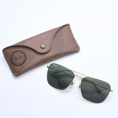 RAYBAN レイバン キャラバン サングラス ダブルブリッジフレーム スクエア型 メタル ゴールド金具 美品 中古 4a008618