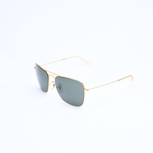 RAYBAN レイバン キャラバン サングラス ダブルブリッジフレーム スクエア型 メタル ゴールド金具 美品 中古 4a008618