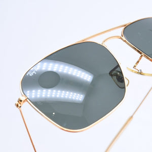 RAYBAN レイバン キャラバン サングラス ダブルブリッジフレーム スクエア型 メタル ゴールド金具 美品 中古 4a008618