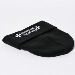 新品未使用 CHROME HEARTS クロムハーツ アクリルビーニ ニットキャップ ONE SIZE 22cm CHプラス ブラック ホワイト 中古 4a009211