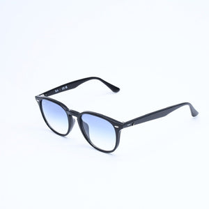 RAYBAN レイバン ボストンシェイプ サングラス RB4259F アセテート ブラック ブルー シルバー金具 サイズ53□20 美品 中古 4a008629