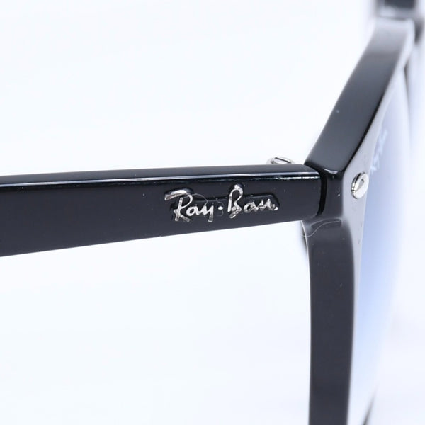 RAYBAN レイバン ボストンシェイプ サングラス RB4259F アセテート ブラック ブルー シルバー金具 サイズ53□20 美品 中古 4a008629