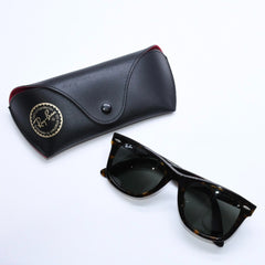 RAYBAN レイバン ウェイフェーラー サングラス RB2140-F イタリア製 アセテート ブラウン シルバー金具 美品 中古 4a008622