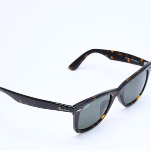 RAYBAN レイバン ウェイフェーラー サングラス RB2140-F イタリア製 アセテート ブラウン シルバー金具 美品 中古 4a008622