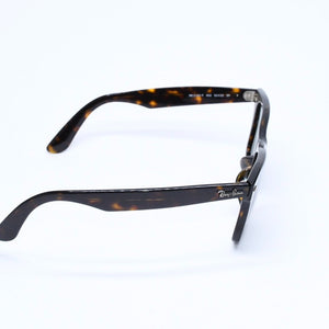 RAYBAN レイバン ウェイフェーラー サングラス RB2140-F イタリア製 アセテート ブラウン シルバー金具 美品 中古 4a008622
