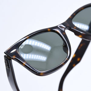 RAYBAN レイバン ウェイフェーラー サングラス RB2140-F イタリア製 アセテート ブラウン シルバー金具 美品 中古 4a008622