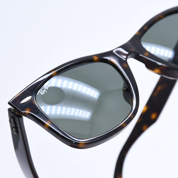 RAYBAN レイバン ウェイフェーラー サングラス RB2140-F イタリア製 アセテート ブラウン シルバー金具 美品 中古 4a008622