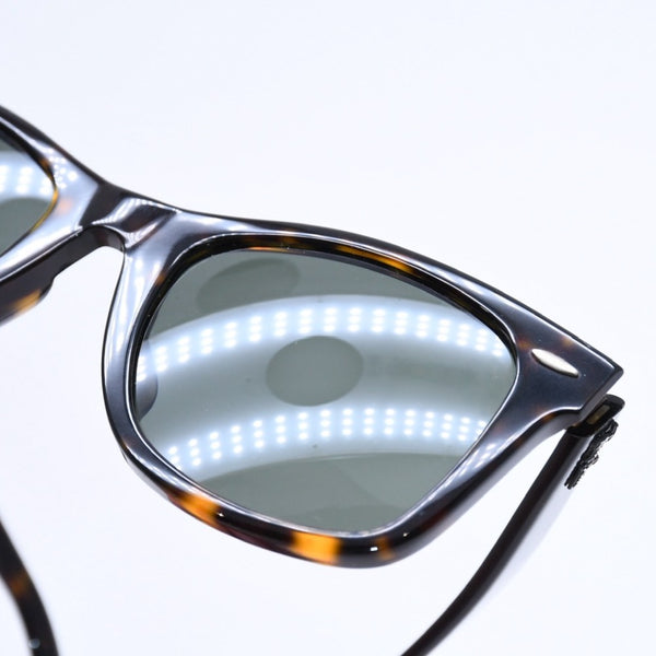 RAYBAN レイバン ウェイフェーラー サングラス RB2140-F イタリア製 アセテート ブラウン シルバー金具 美品 中古 4a008622
