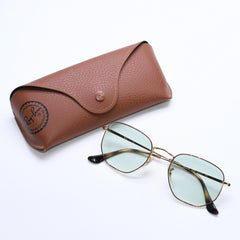 極美品 RAYBAN レイバン サングラス メガネ RB6448 メタル ゴールド グリーン サイズ51◻︎21 ゴールド金具 中古 4a008492