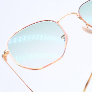 極美品 RAYBAN レイバン サングラス メガネ RB6448 メタル ゴールド グリーン サイズ51◻︎21 ゴールド金具 中古 4a008492