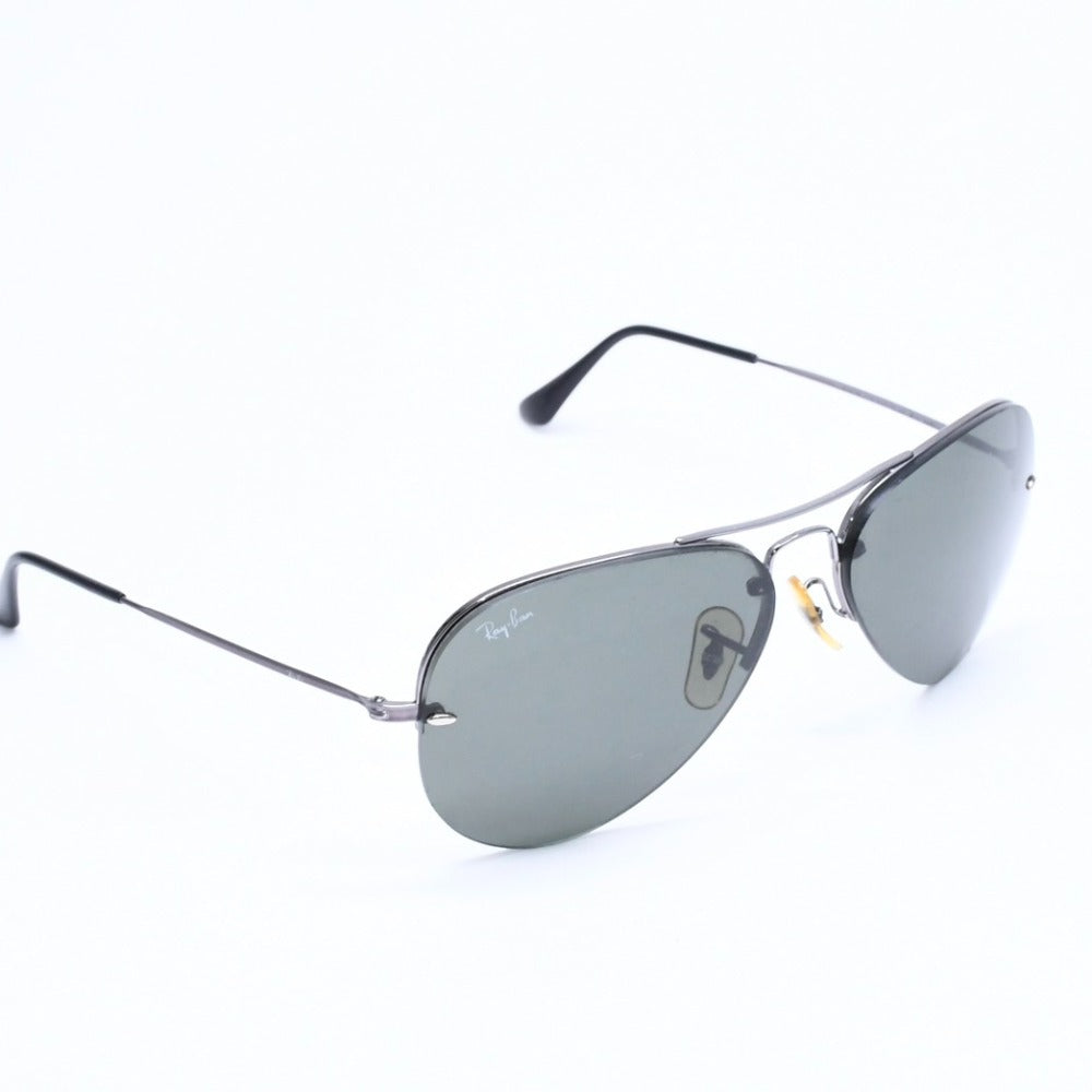 RAYBAN Ray-Ban Rimless Aviator Teardrop Sunglasses RB3214 Metal Metal Black Hardware Size 59◻14 Excellent condition, used item 4a008493