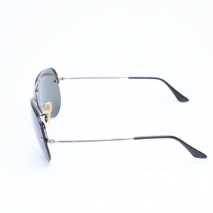RAYBAN レイバン リムレスアビエーター ティアドロップ型 サングラス RB3214 メタル メタルブラック金具 サイズ59◻︎14 美品 中古 4a008493