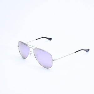 極美品 RAYBAN レイバン アビエーター ティアドロップ サングラス RB3025 U.S.A製 メタル パープル サイズ55◻︎14 シルバー金具 中古 4a008626