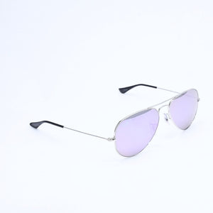 極美品 RAYBAN レイバン アビエーター ティアドロップ サングラス RB3025 U.S.A製 メタル パープル サイズ55◻︎14 シルバー金具 中古 4a008626