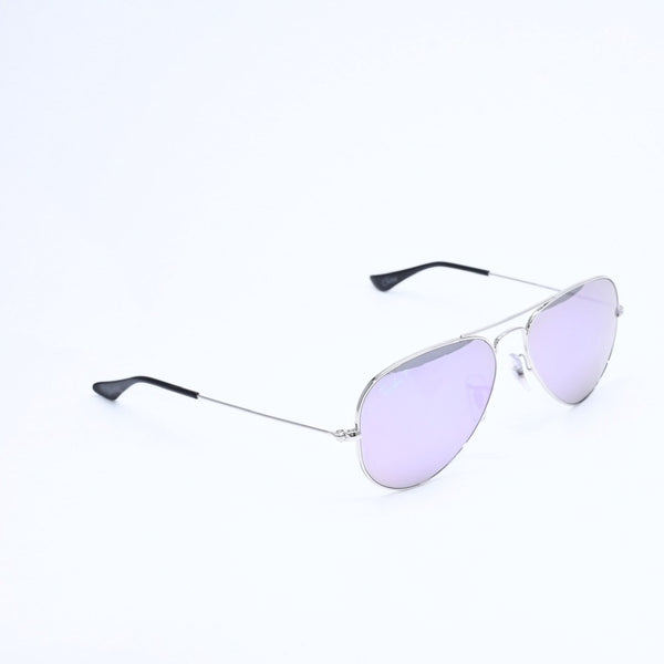 極美品 RAYBAN レイバン アビエーター ティアドロップ サングラス RB3025 U.S.A製 メタル パープル サイズ55◻︎14 シルバー金具 中古 4a008626