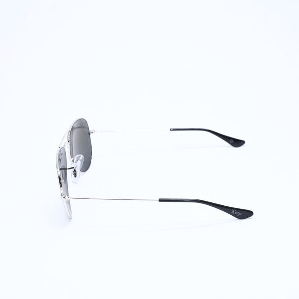 極美品 RAYBAN レイバン アビエーター ティアドロップ サングラス RB3025 U.S.A製 メタル パープル サイズ55◻︎14 シルバー金具 中古 4a008626