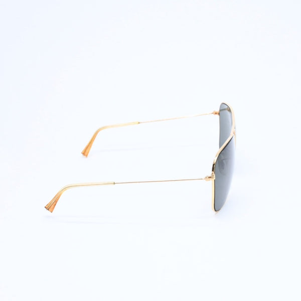 RAYBAN レイバン スクエアフレーム ダブルブリッジ サングラス U.S.A製 メタル ゴールド金具 良品 中古 4a008620