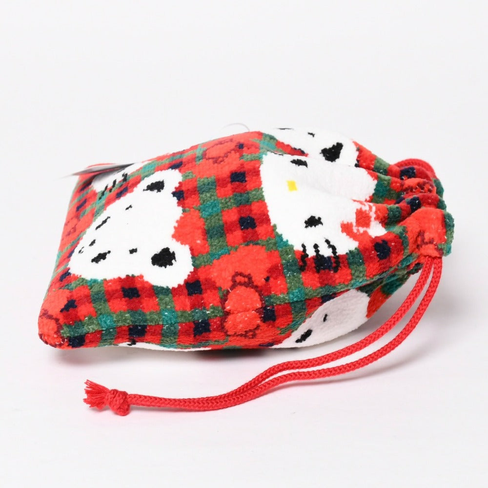 New and unused familiar Familiar × HELLO KITTY Hello Kitty drawstring purse 770347 XF plaid used 4a009217