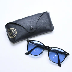 極美品 RAYBAN レイバン サングラス RB 4259 イタリア製 メタル ブラック ブルー シルバー金具 中古 4a008619
