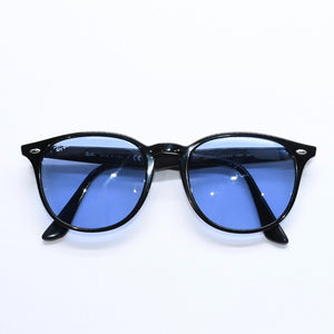 極美品 RAYBAN レイバン サングラス RB 4259 イタリア製 メタル ブラック ブルー シルバー金具 中古 4a008619
