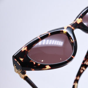 極美品 BOTTEGA VENETA ボッテガヴェネタ サングラス アイウェア BV1142S 002 サイズ49◻︎22-140 ブラウン ゴールド金具 中古 4a009215