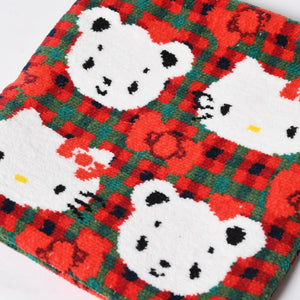 新品未使用 familiar ファミリア × HELLO KITTY ハローキティ 巾着 770347 XF チェック柄 中古 4a009217