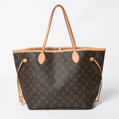 極美品 LOUIS VUITTON ルイヴィトン ネヴァーフルMM トートバッグ M46975 モノグラム ブラウン AR4049 ゴールド金具 中古 4a009124