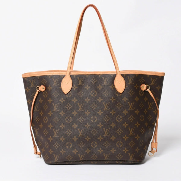 極美品 LOUIS VUITTON ルイヴィトン ネヴァーフルMM トートバッグ M46975 モノグラム ブラウン AR4049 ゴールド金具 中古 4a009124