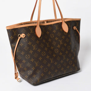 極美品 LOUIS VUITTON ルイヴィトン ネヴァーフルMM トートバッグ M46975 モノグラム ブラウン AR4049 ゴールド金具 中古 4a009124