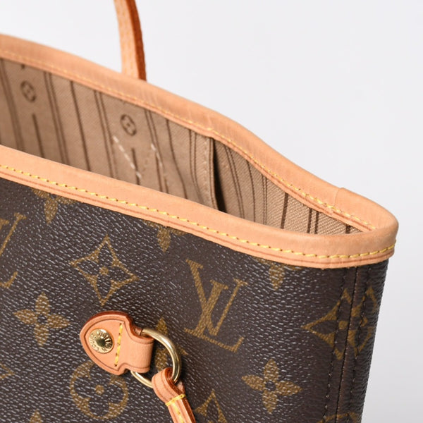 極美品 LOUIS VUITTON ルイヴィトン ネヴァーフルMM トートバッグ M46975 モノグラム ブラウン AR4049 ゴールド金具 中古 4a009124