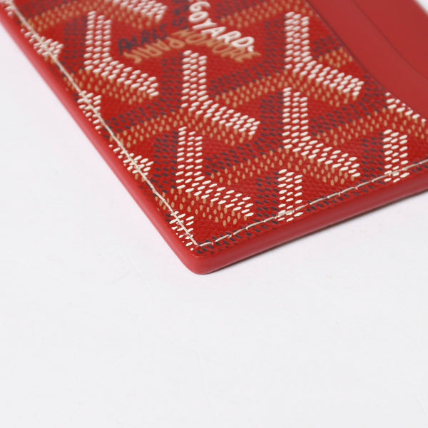 新品同様 GOYARD ゴヤール サン シュルピス カードケース カードホルダー STSULPPMLTY02CL02X PVC レザー レッド 中古 4a009203
