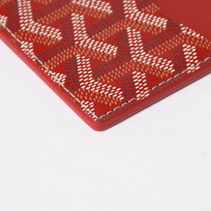 新品同様 GOYARD ゴヤール サン シュルピス カードケース カードホルダー STSULPPMLTY02CL02X PVC レザー レッド 中古 4a009203