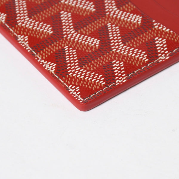 新品同様 GOYARD ゴヤール サン シュルピス カードケース カードホルダー STSULPPMLTY02CL02X PVC レザー レッド 中古 4a009203