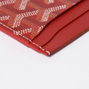 新品同様 GOYARD ゴヤール サン シュルピス カードケース カードホルダー STSULPPMLTY02CL02X PVC レザー レッド 中古 4a009203