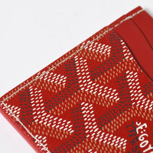 新品同様 GOYARD ゴヤール サン シュルピス カードケース カードホルダー STSULPPMLTY02CL02X PVC レザー レッド 中古 4a009203