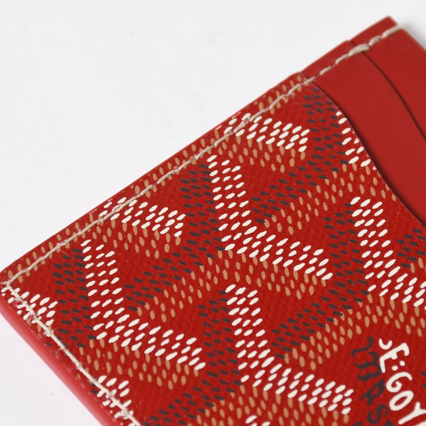 新品同様 GOYARD ゴヤール サン シュルピス カードケース カードホルダー STSULPPMLTY02CL02X PVC レザー レッド 中古 4a009203