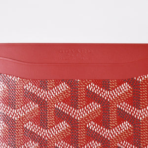 新品同様 GOYARD ゴヤール サン シュルピス カードケース カードホルダー STSULPPMLTY02CL02X PVC レザー レッド 中古 4a009203