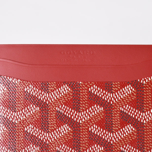 新品同様 GOYARD ゴヤール サン シュルピス カードケース カードホルダー STSULPPMLTY02CL02X PVC レザー レッド 中古 4a009203