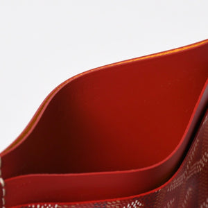 新品同様 GOYARD ゴヤール サン シュルピス カードケース カードホルダー STSULPPMLTY02CL02X PVC レザー レッド 中古 4a009203
