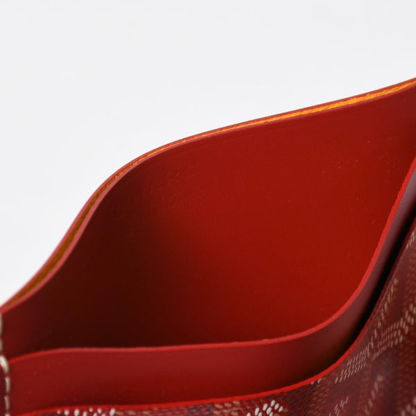 新品同様 GOYARD ゴヤール サン シュルピス カードケース カードホルダー STSULPPMLTY02CL02X PVC レザー レッド 中古 4a009203