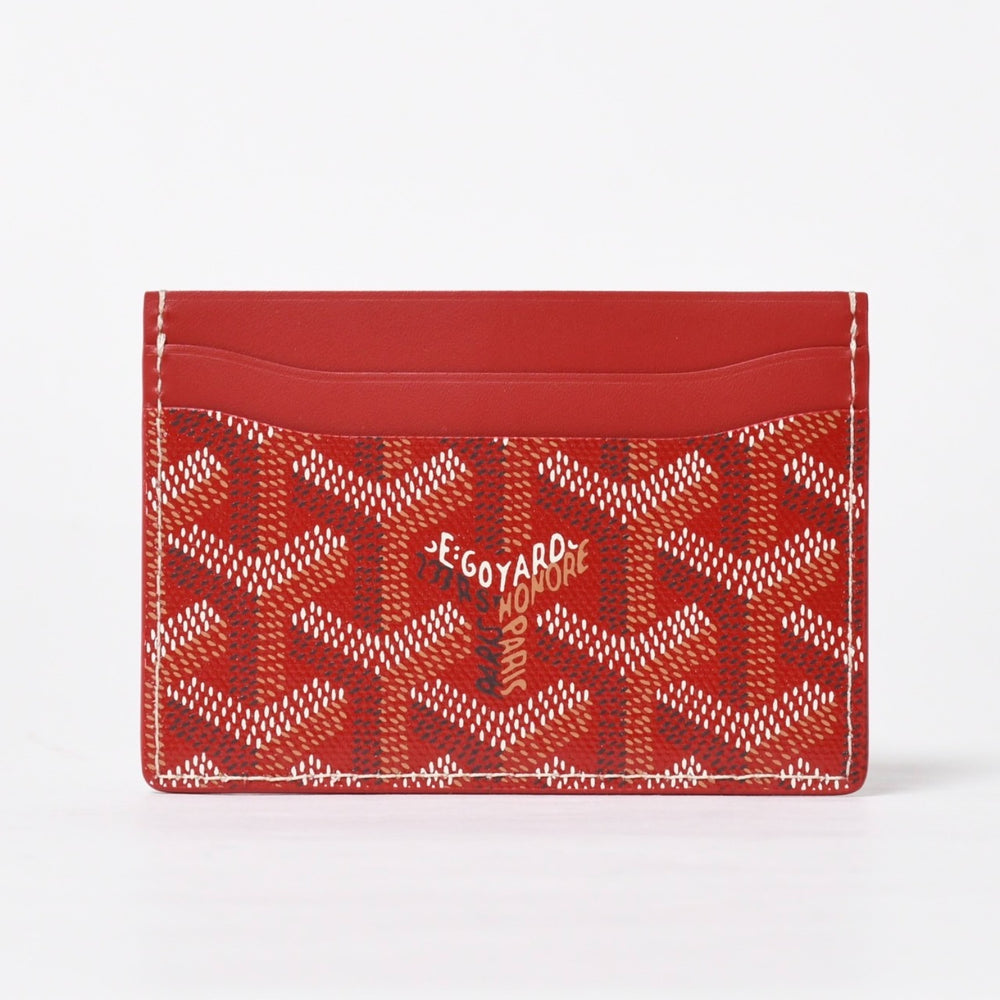 Like new GOYARD Saint Sulpice Card Case Card Holder STSULPPMLTY02CL02X PVC Leather Red Used 4a009203