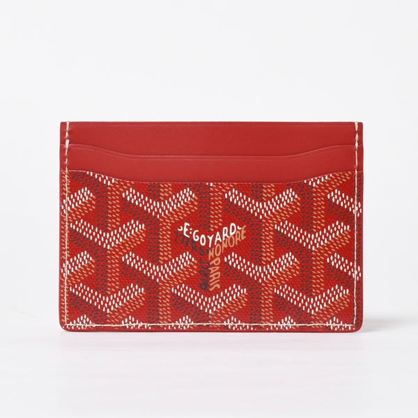 新品同様 GOYARD ゴヤール サン シュルピス カードケース カードホルダー STSULPPMLTY02CL02X PVC レザー レッド 中古 4a009203